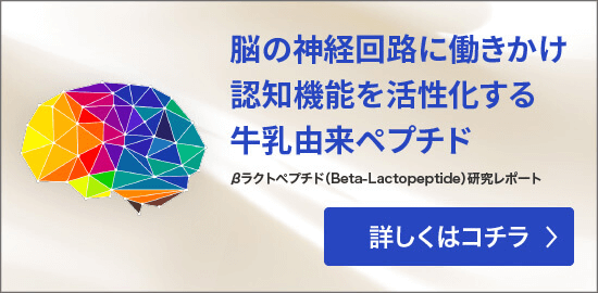 脳の神経回路に働きかけ認知機能を活性化する牛乳由来ペプチド βラクトペプチド（Beta-Lactopeptide）研究レポート